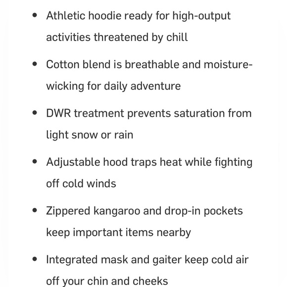 Backcountry brand tricot hoodie in gun metal grey/carbon color. - Picture 12 of 12